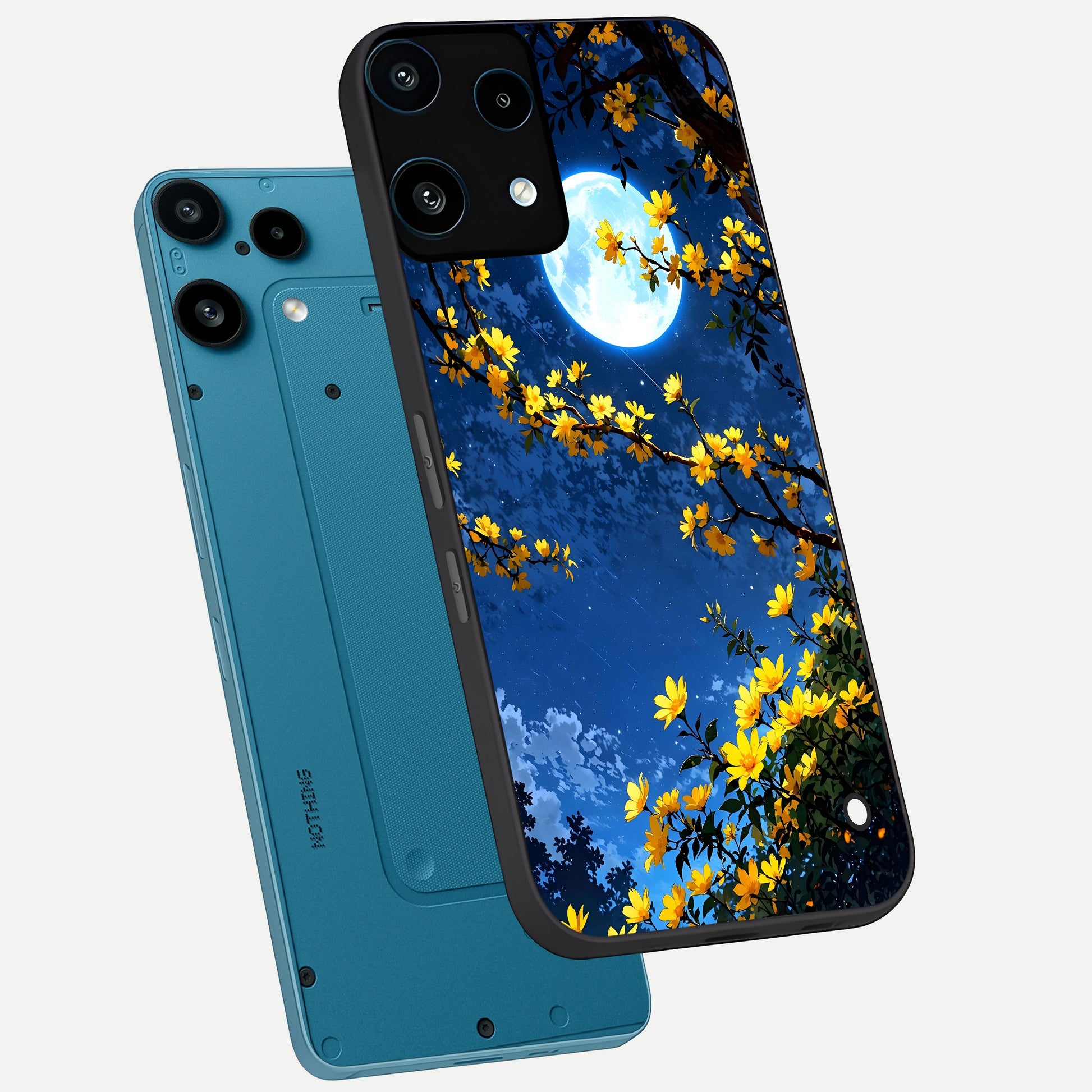  Golden Night Glow phone case For Nothing Phone 3A Lite showing premium glass back cover with detailed artwork