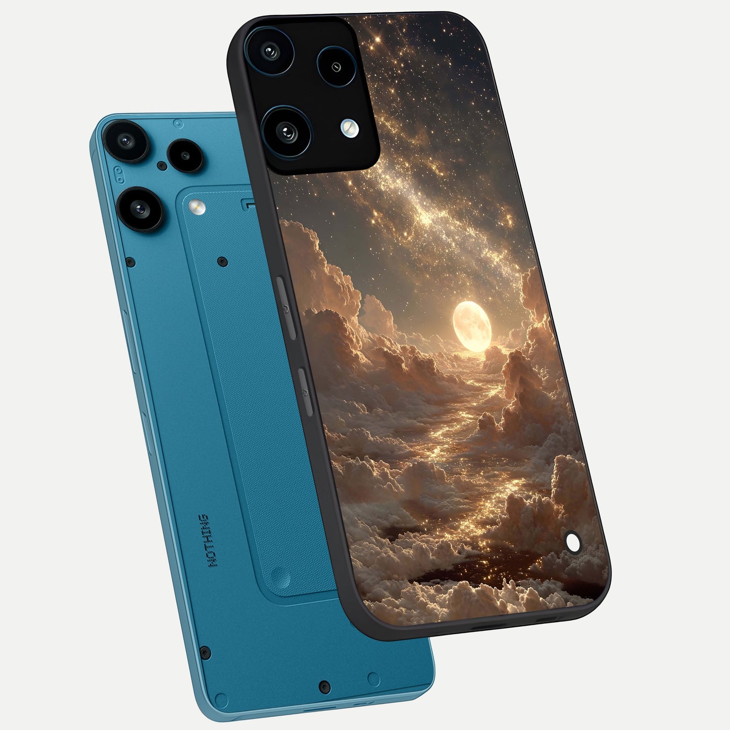  Golden Sky Dream phone case For Nothing Phone 3A Lite showing premium glass back cover with detailed artwork