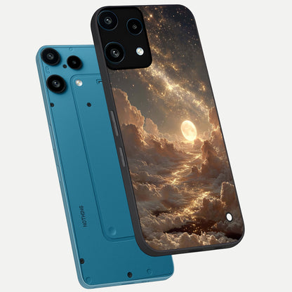  Golden Sky Dream phone case For Nothing Phone 3A Lite showing premium glass back cover with detailed artwork