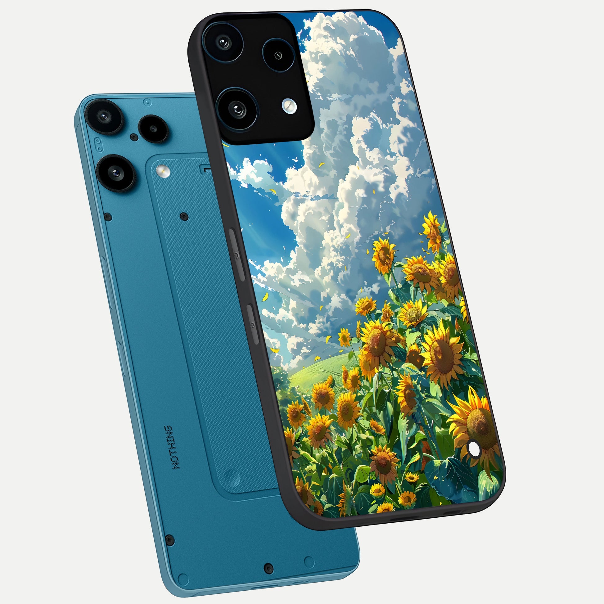  Golden Sun Glory phone case For Nothing Phone 3A Lite showing premium glass back cover with detailed artwork