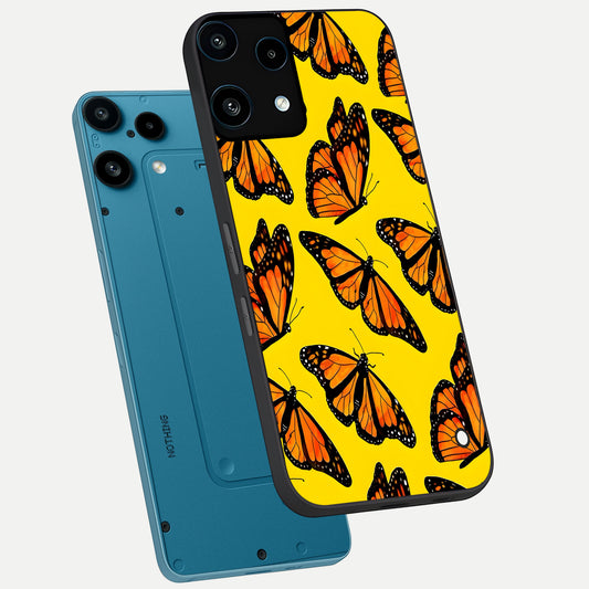  Golden Wing Flight phone case For Nothing Phone 3A Lite showing premium glass back cover with detailed artwork