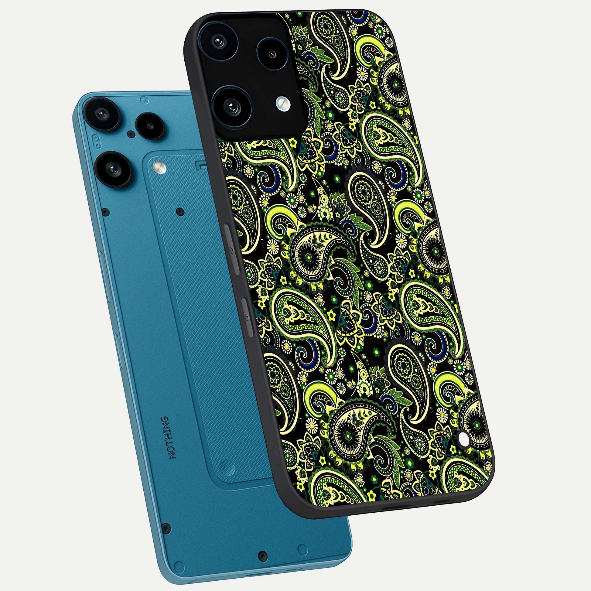  Green Lemon phone case For Nothing Phone 3A Lite showing premium glass back cover with detailed artwork