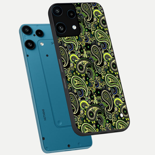  Green Lemon phone case For Nothing Phone 3A Lite showing premium glass back cover with detailed artwork