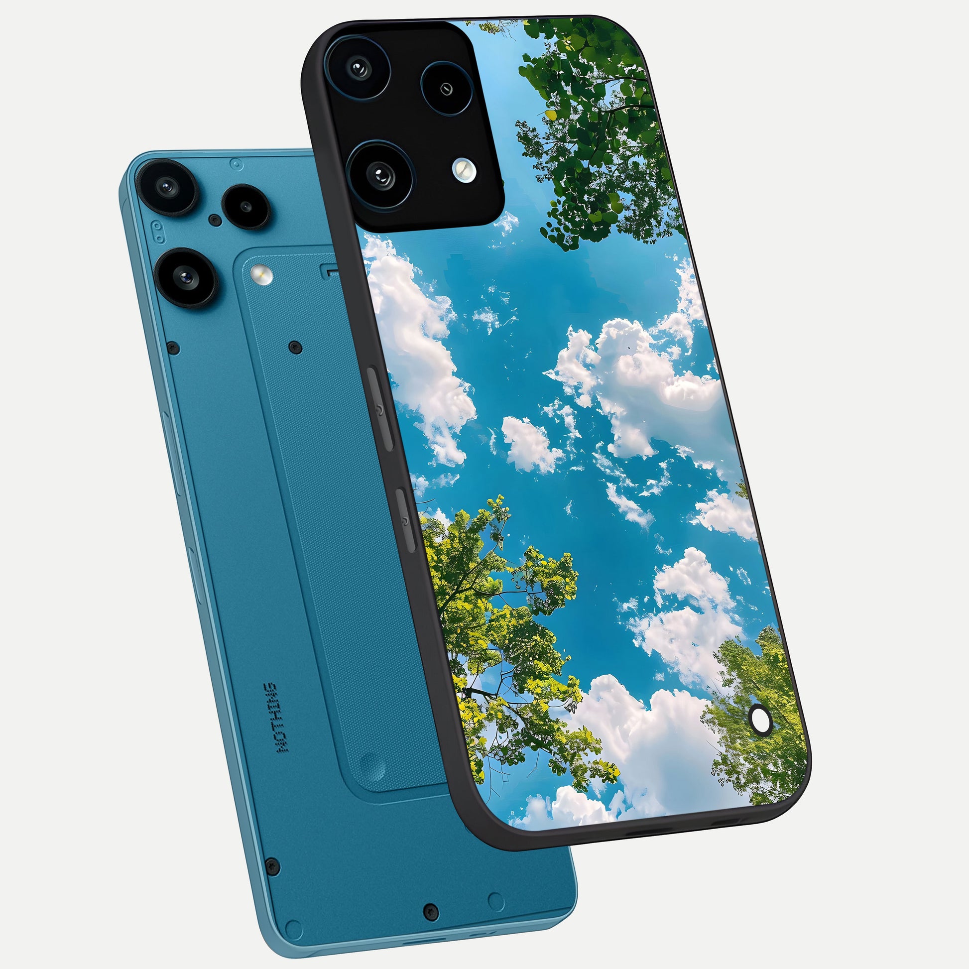  Green Moon Energy phone case For Nothing Phone 3A Lite showing premium glass back cover with detailed artwork