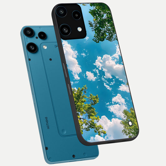  Green Moon Energy phone case For Nothing Phone 3A Lite showing premium glass back cover with detailed artwork