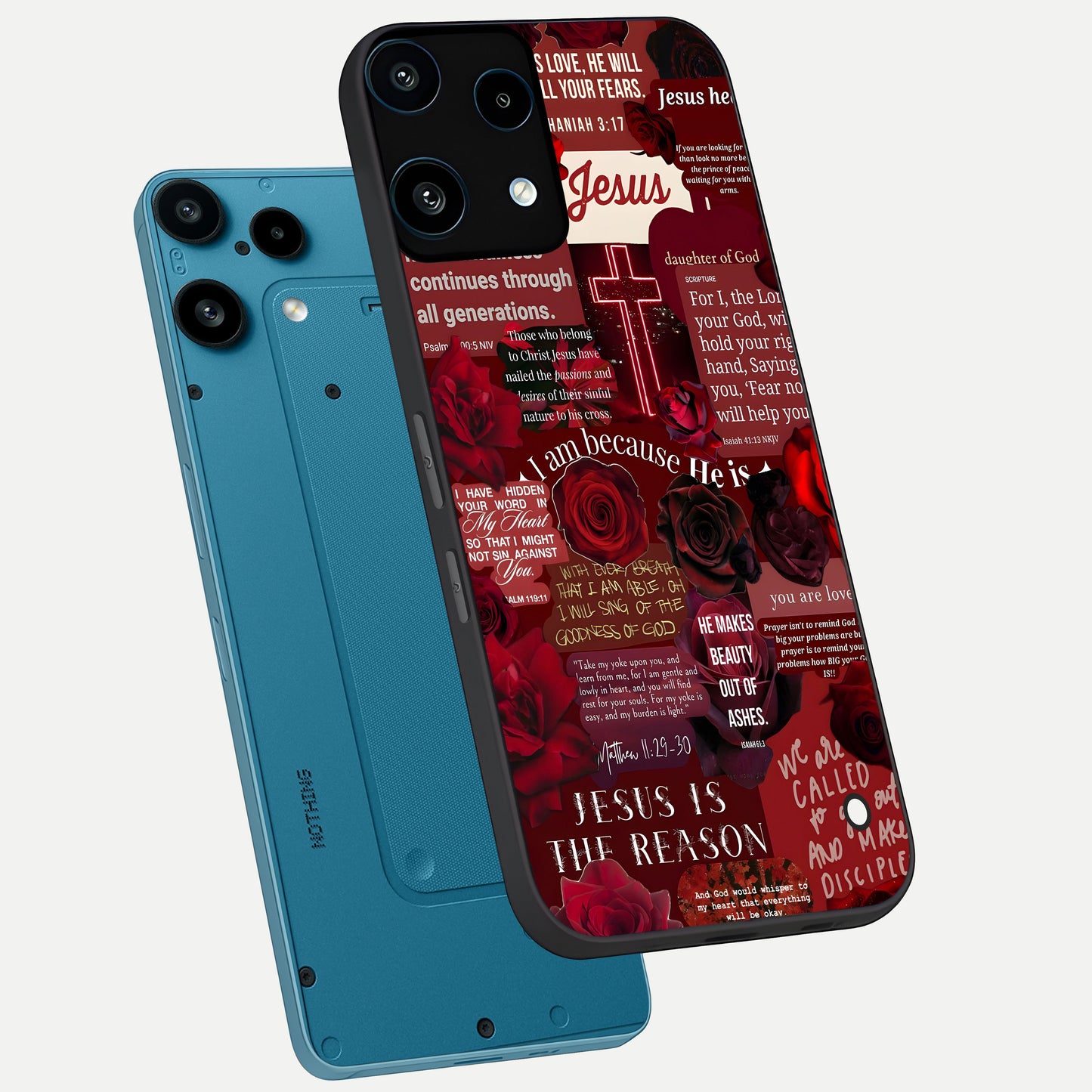  Jesus Love Heals phone case For Nothing Phone 3A Lite showing premium glass back cover with detailed artwork