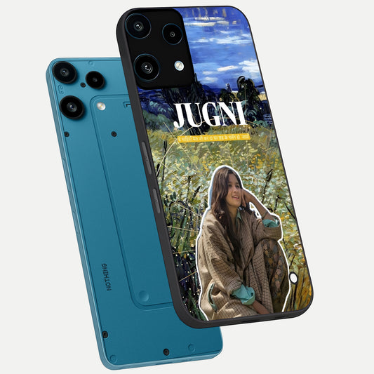  Jugni Soul Vibes phone case For Nothing Phone 3A Lite showing premium glass back cover with detailed artwork