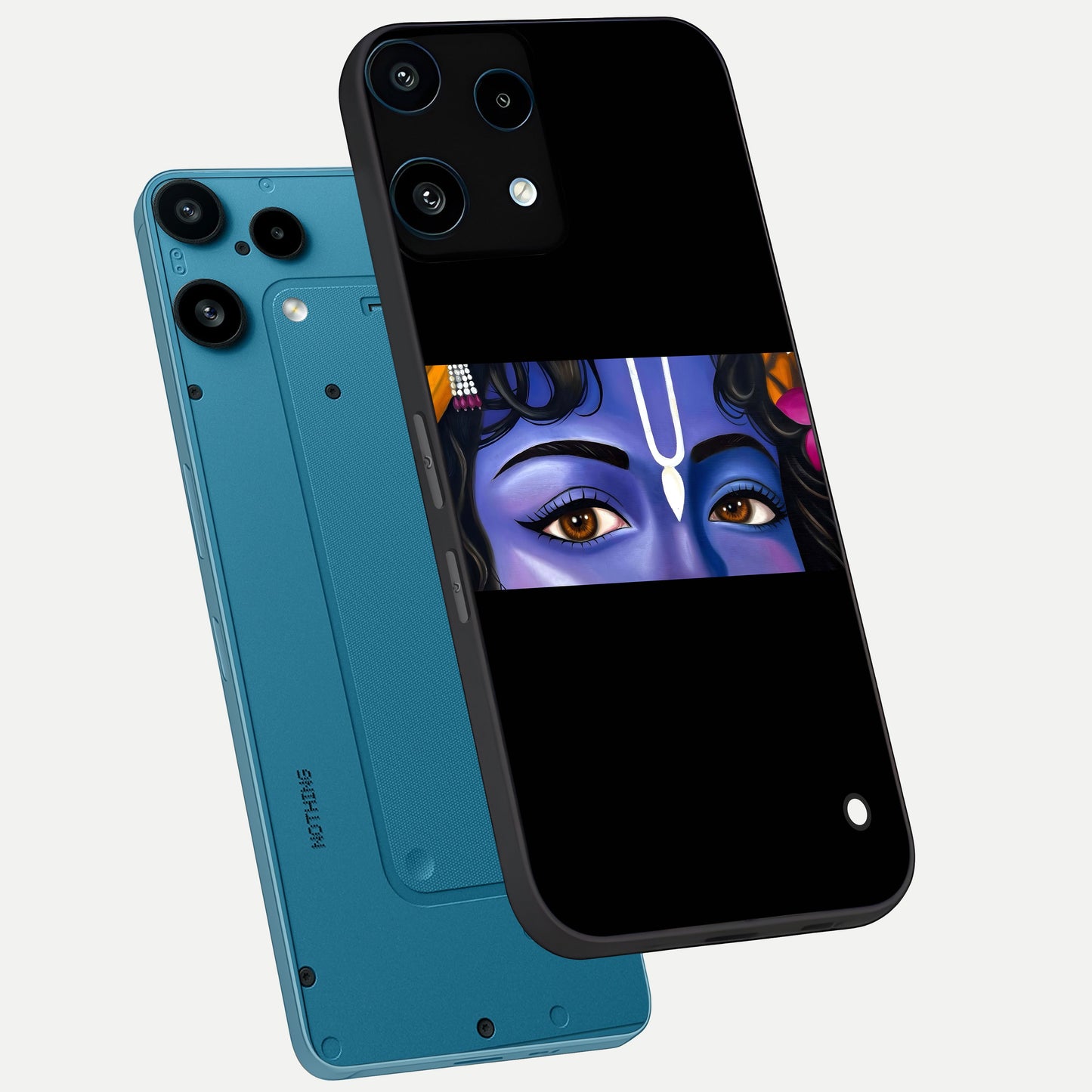  Krishna Eye phone case For Nothing Phone 3A Lite showing premium glass back cover with detailed artwork