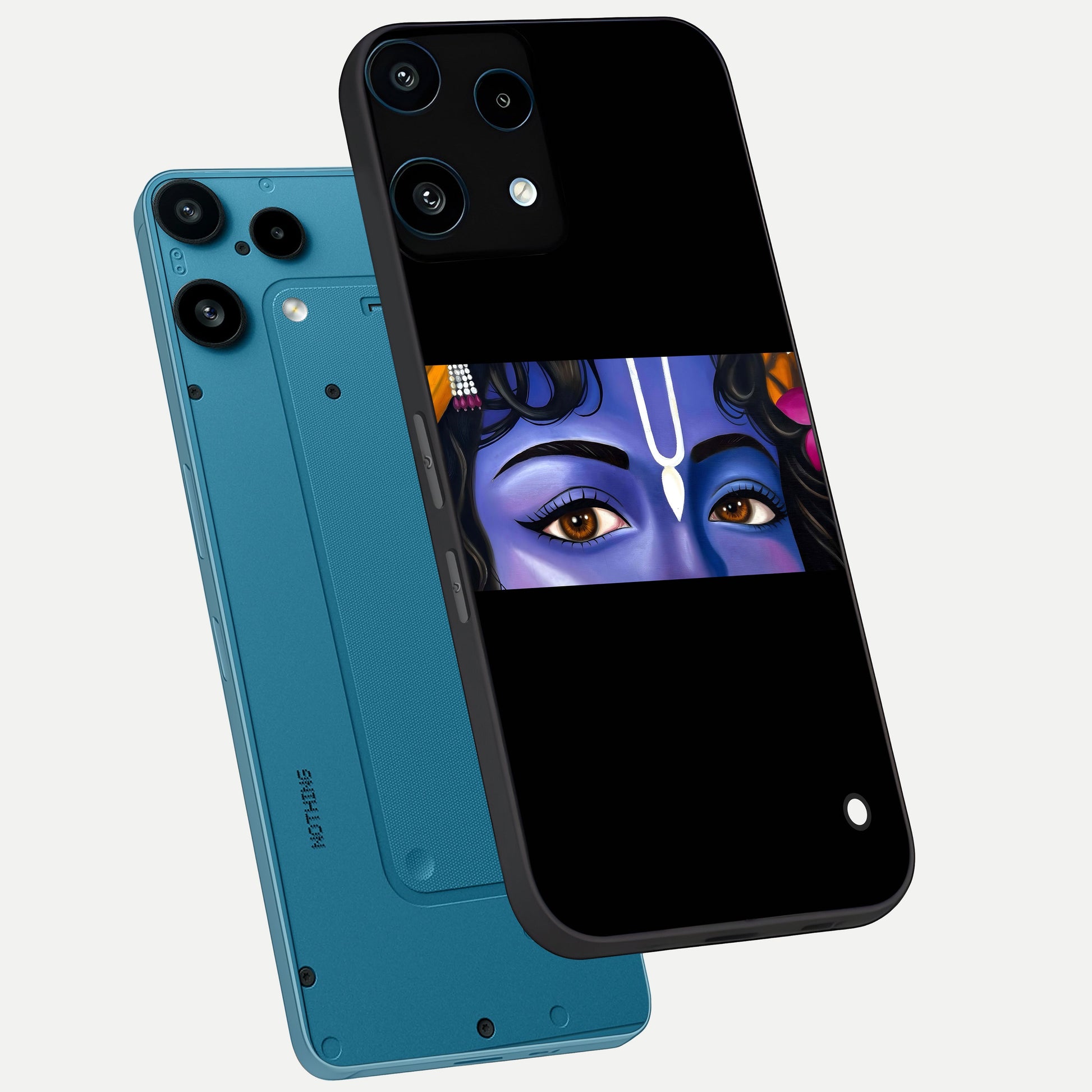  Krishna Eye phone case For Nothing Phone 3A Lite showing premium glass back cover with detailed artwork