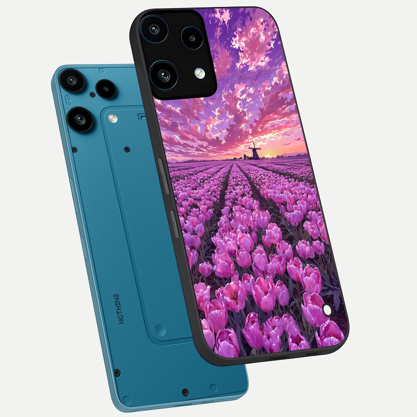  Lavender Dream Skies phone case For Nothing Phone 3A Lite showing premium glass back cover with detailed artwork