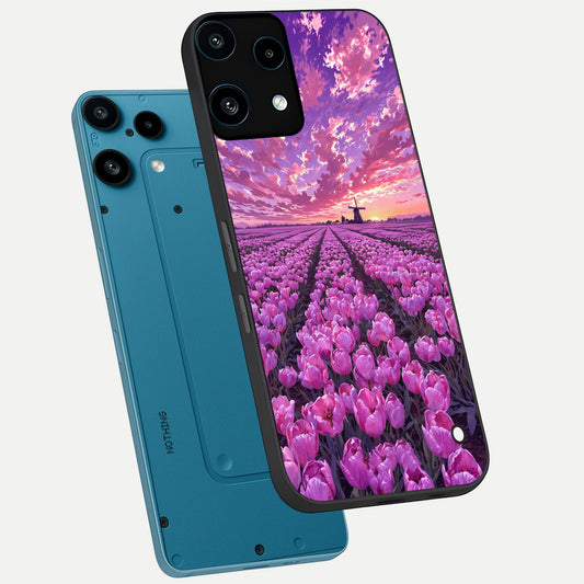  Lavender Dream Skies phone case For Nothing Phone 3A Lite showing premium glass back cover with detailed artwork