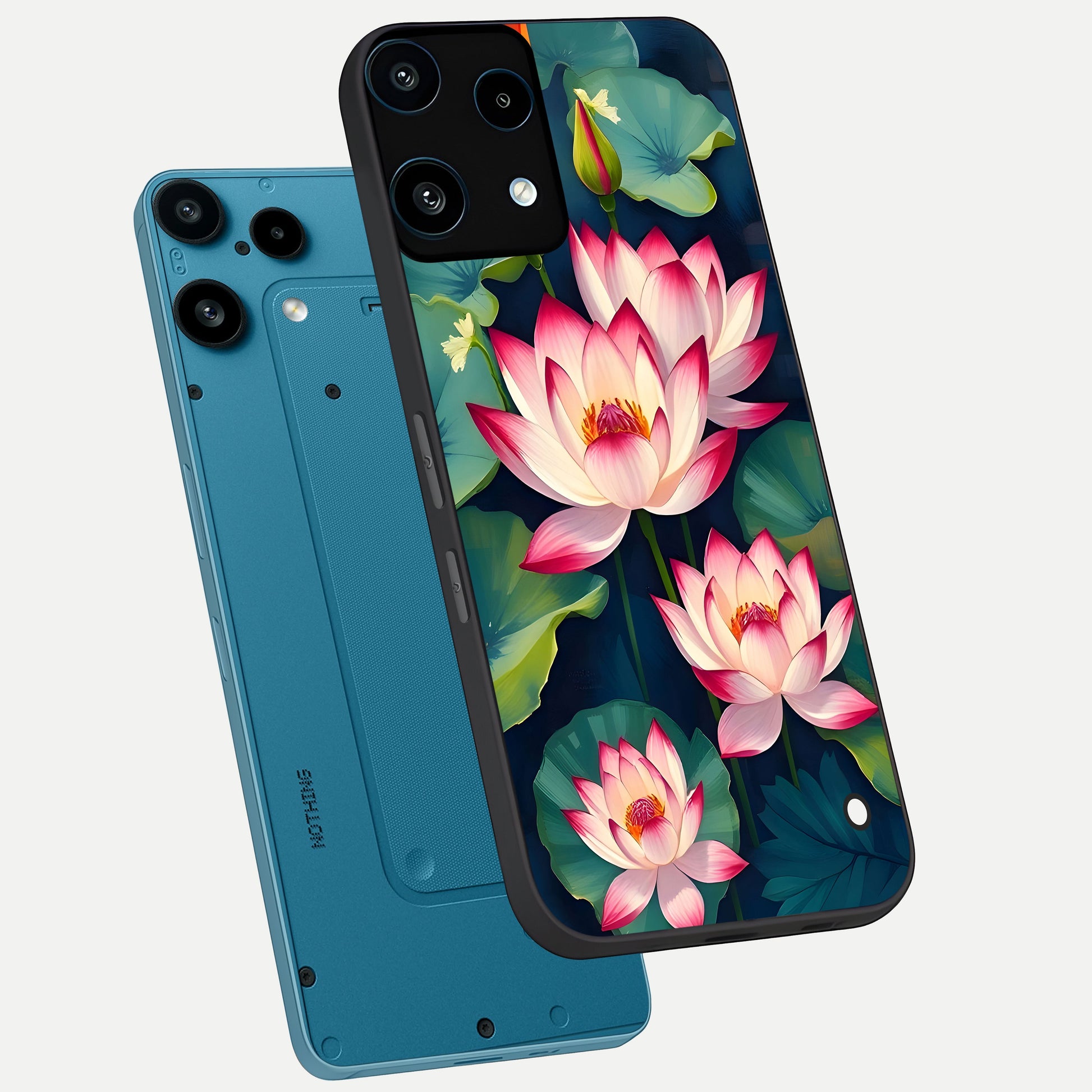  Lotus Dream Serenity phone case For Nothing Phone 3A Lite showing premium glass back cover with detailed artwork