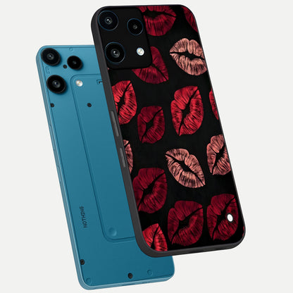  Midnight Kiss Love phone case For Nothing Phone 3A Lite showing premium glass back cover with detailed artwork