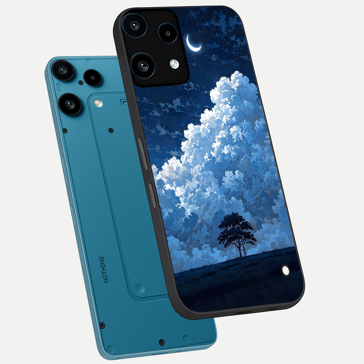  Midnight Sky Serenity phone case For Nothing Phone 3A Lite showing premium glass back cover with detailed artwork