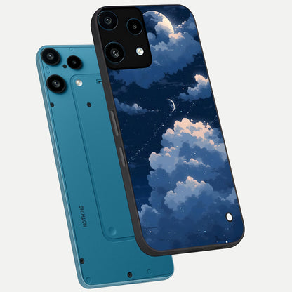  Moon Dream Haze phone case For Nothing Phone 3A Lite showing premium glass back cover with detailed artwork