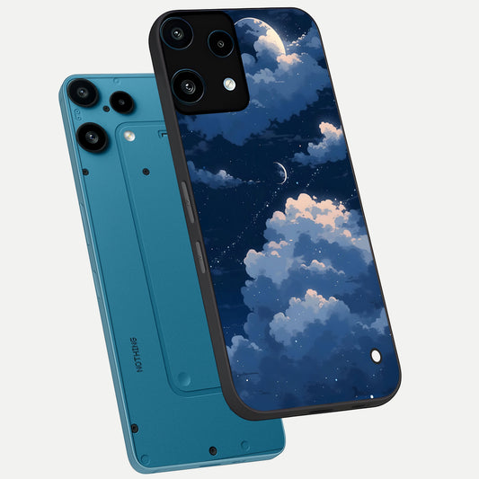  Moon Dream Haze phone case For Nothing Phone 3A Lite showing premium glass back cover with detailed artwork