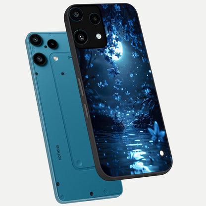  Moonlight Petal Dream phone case For Nothing Phone 3A Lite showing premium glass back cover with detailed artwork