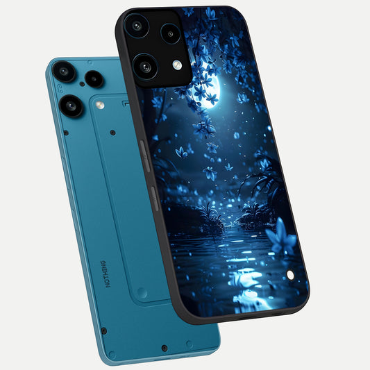  Moonlight Petal Dream phone case For Nothing Phone 3A Lite showing premium glass back cover with detailed artwork
