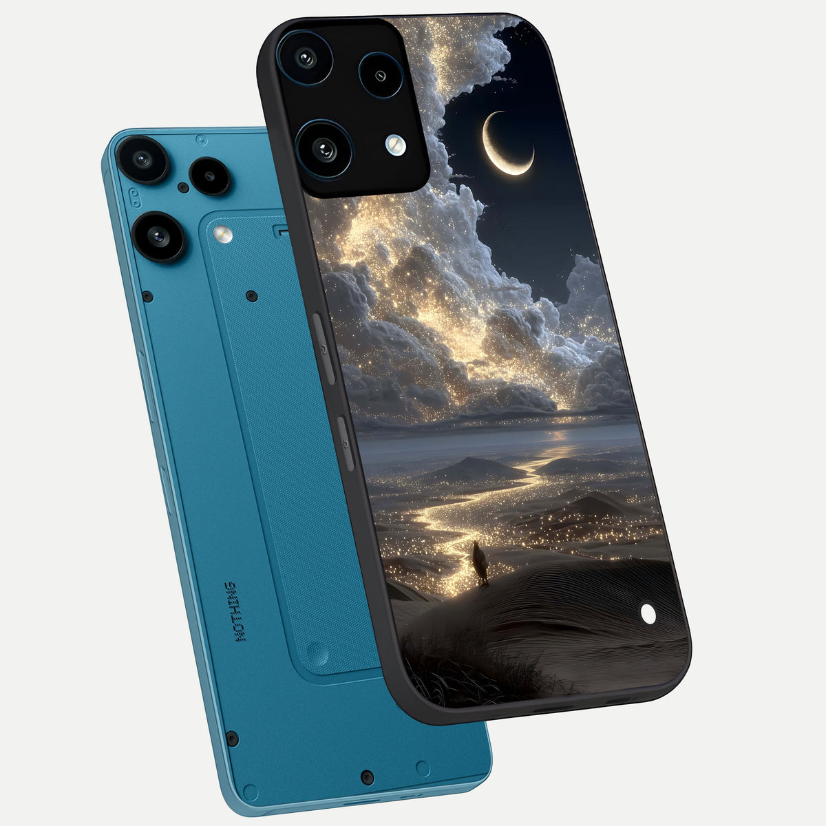  Moonlight Spark Path phone case For Nothing Phone 3A Lite showing premium glass back cover with detailed artwork