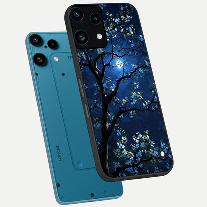  Mystic Floral Night phone case For Nothing Phone 3A Lite showing premium glass back cover with detailed artwork
