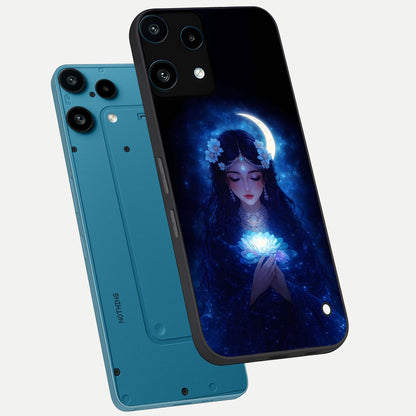  Mystic Moon Queen phone case For Nothing Phone 3A Lite showing premium glass back cover with detailed artwork