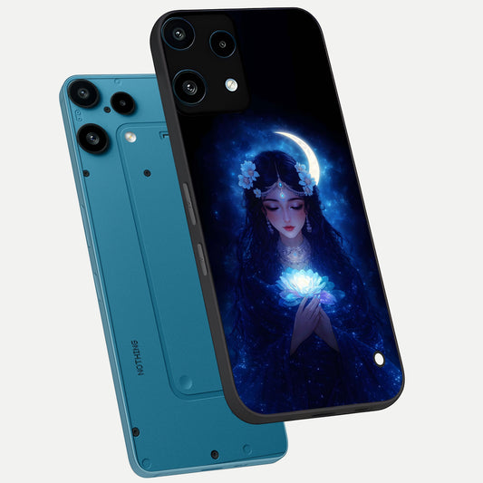  Mystic Moon Queen phone case For Nothing Phone 3A Lite showing premium glass back cover with detailed artwork