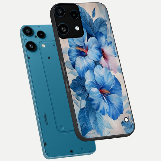  Ocean Hibiscus Grace phone case For Nothing Phone 3A Lite showing premium glass back cover with detailed artwork
