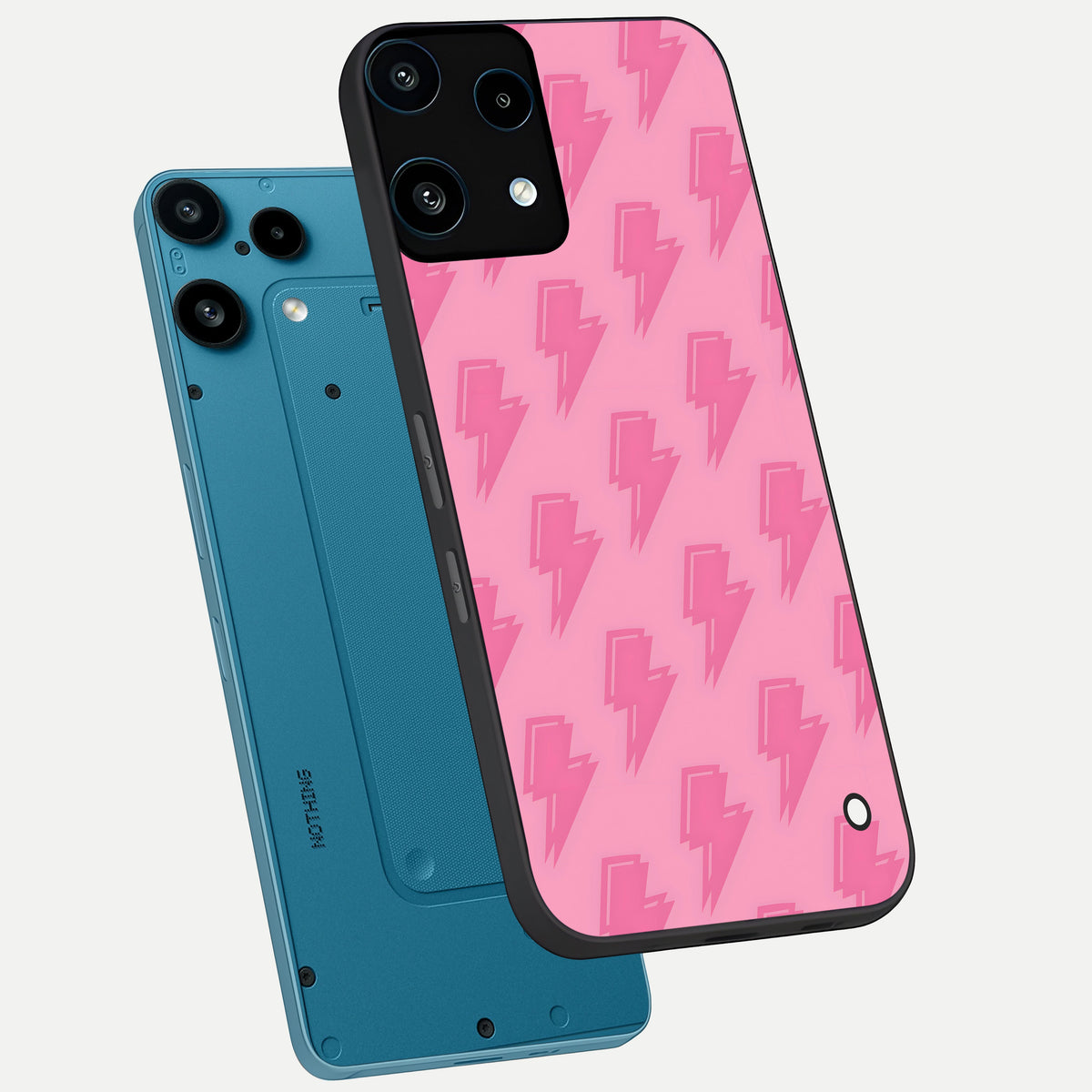 Pink Moo Magic phone case For Nothing Phone 3A Lite showing premium glass back cover with detailed artwork