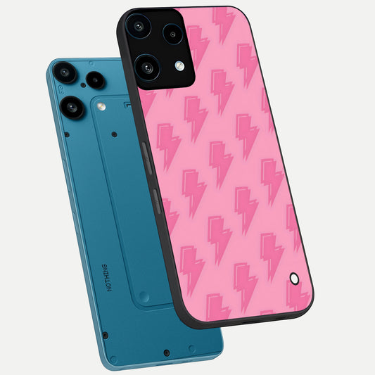  Pink Moo Magic phone case For Nothing Phone 3A Lite showing premium glass back cover with detailed artwork
