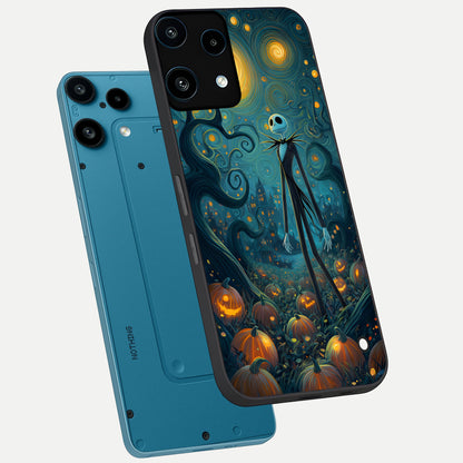  Pumpkin Moonlight Tale phone case For Nothing Phone 3A Lite showing premium glass back cover with detailed artwork