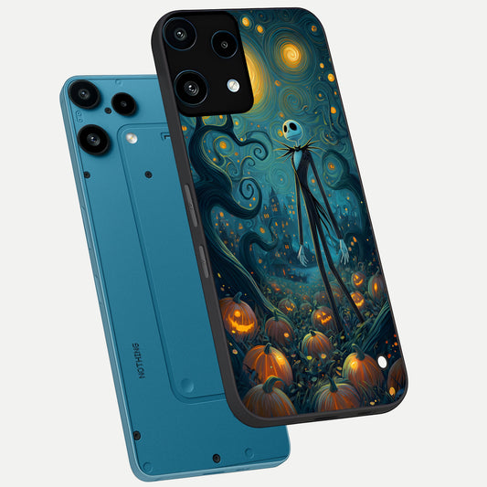  Pumpkin Moonlight Tale phone case For Nothing Phone 3A Lite showing premium glass back cover with detailed artwork
