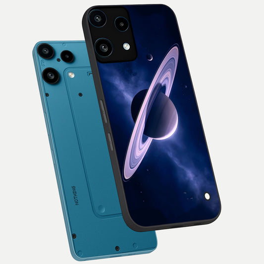  Saturn Ring Mystique phone case For Nothing Phone 3A Lite showing premium glass back cover with detailed artwork