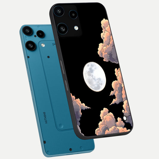  Shade Cloud Moon phone case For Nothing Phone 3A Lite showing premium glass back cover with detailed artwork