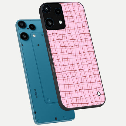  Soft Grid Bliss phone case For Nothing Phone 3A Lite showing premium glass back cover with detailed artwork