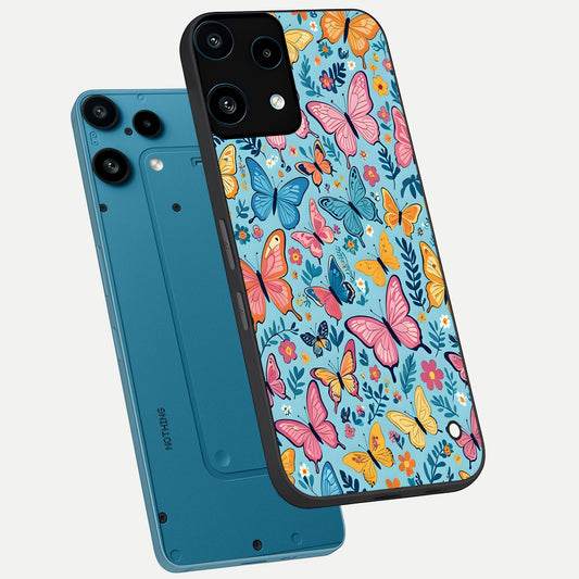  Spring Wing Garden phone case For Nothing Phone 3A Lite showing premium glass back cover with detailed artwork