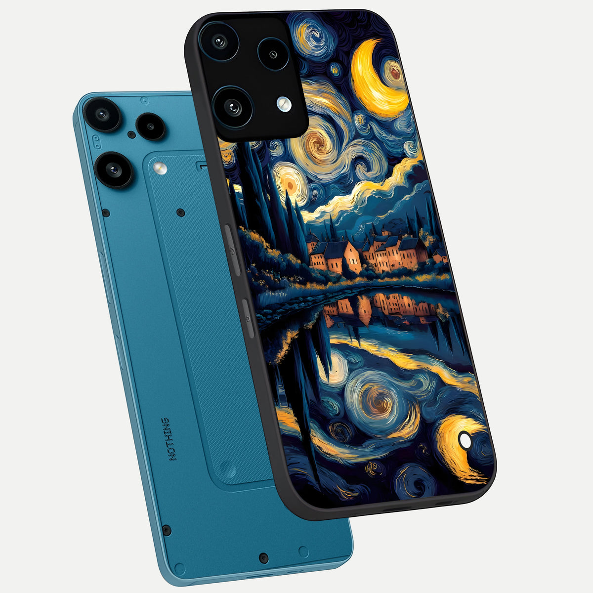  Starry Sky Serenity phone case For Nothing Phone 3A Lite showing premium glass back cover with detailed artwork
