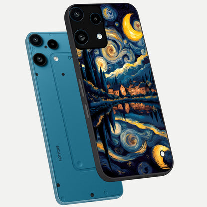  Starry Sky Serenity phone case For Nothing Phone 3A Lite showing premium glass back cover with detailed artwork