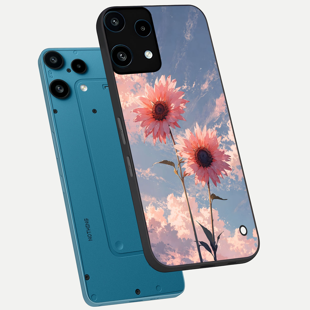  Sun Moon Balance phone case For Nothing Phone 3A Lite showing premium glass back cover with detailed artwork