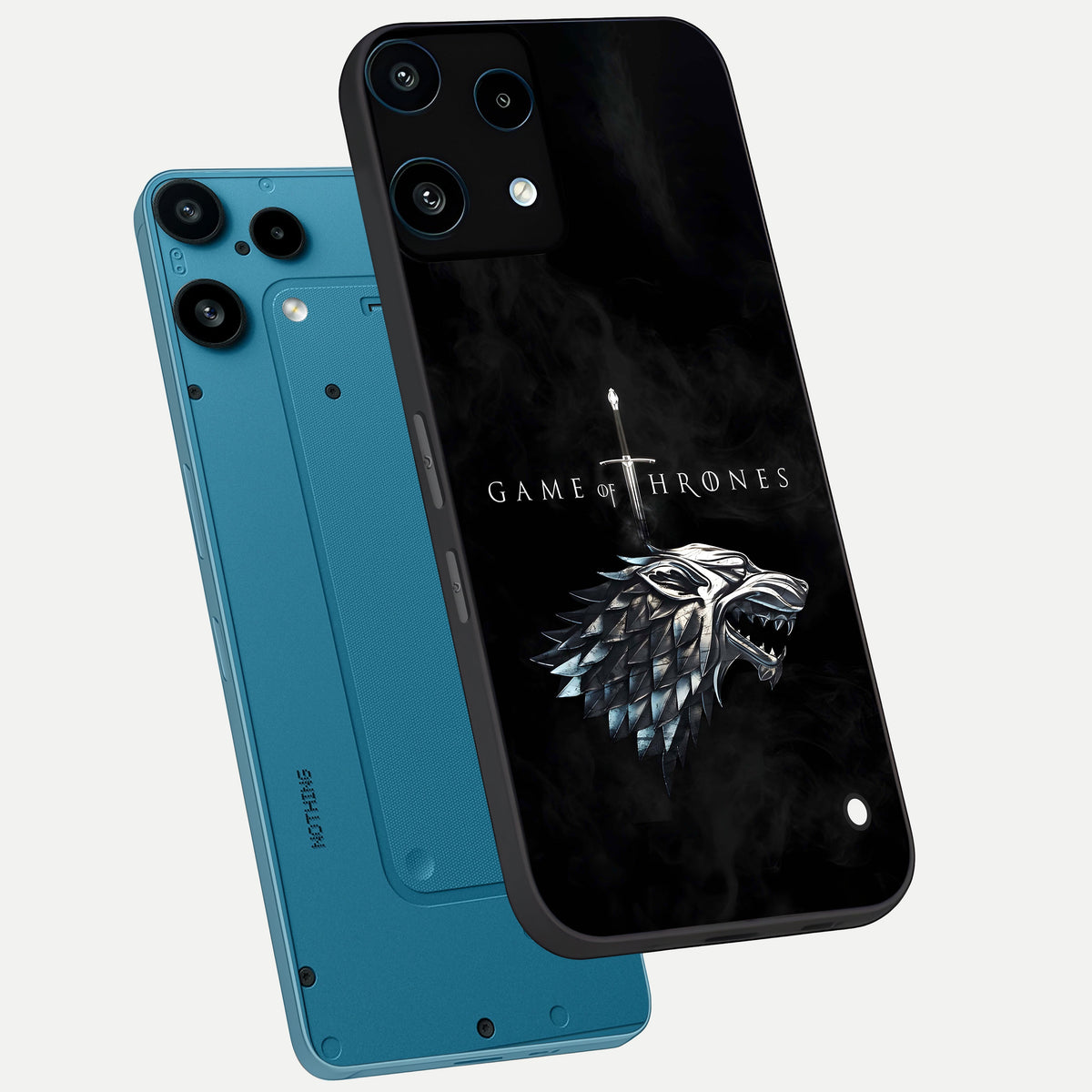  Throne Wolf Legacy phone case For Nothing Phone 3A Lite showing premium glass back cover with detailed artwork