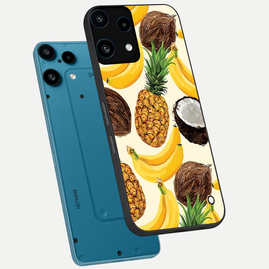  Tropical Fruit Mood phone case For Nothing Phone 3A Lite showing premium glass back cover with detailed artwork