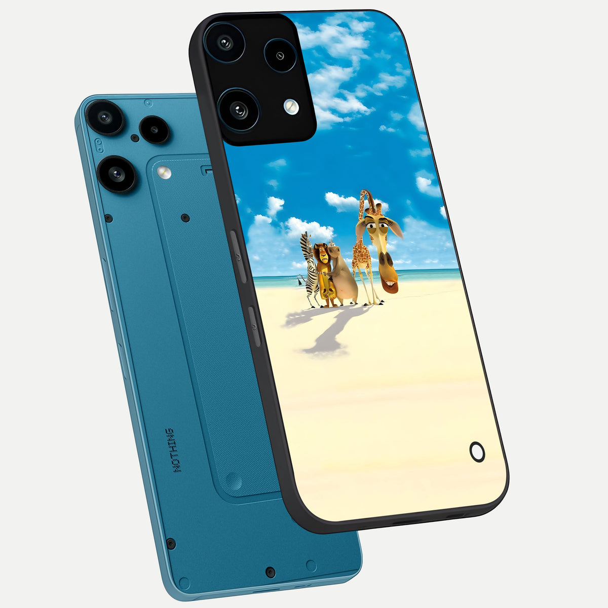  Tropical Fun Squad phone case For Nothing Phone 3A Lite showing premium glass back cover with detailed artwork