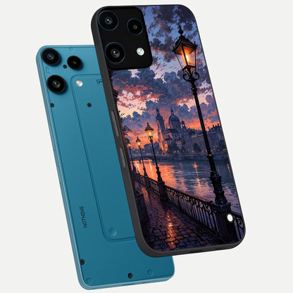  Twilight River Lights phone case For Nothing Phone 3A Lite showing premium glass back cover with detailed artwork