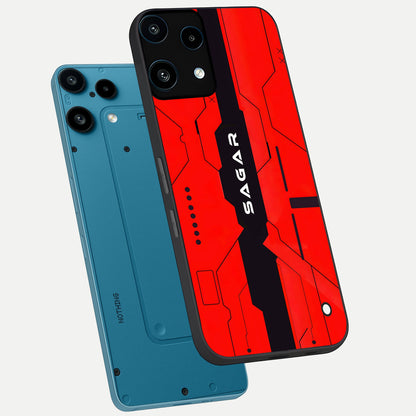  Voltage Rise CYBERPUNK Custom Name phone case For Nothing Phone 3A Lite showing premium custom name glass back cover