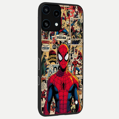  Aesthetic Spider back cover For Nothing Phone 3A Lite slim fit glass case with vibrant aesthetic design