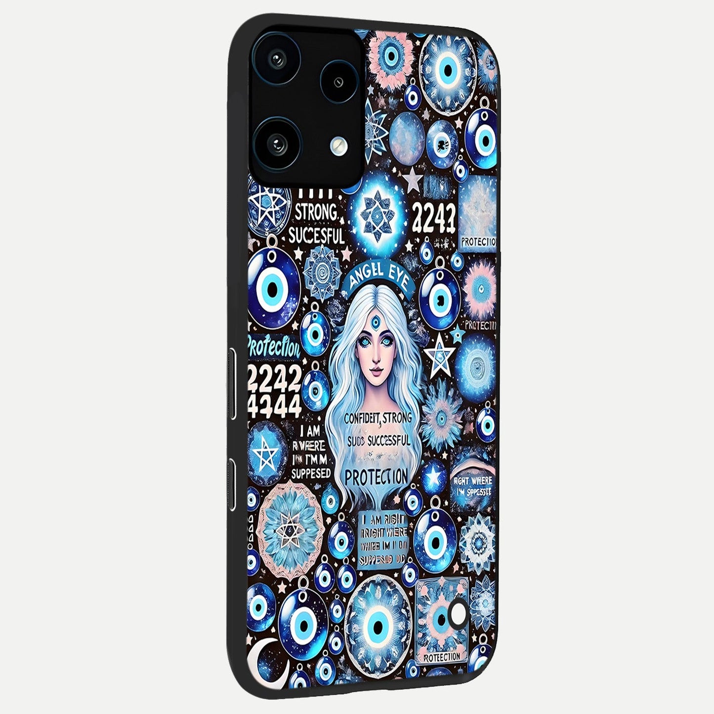  Angel Aura Shield back cover For Nothing Phone 3A Lite slim fit glass case with vibrant aesthetic design