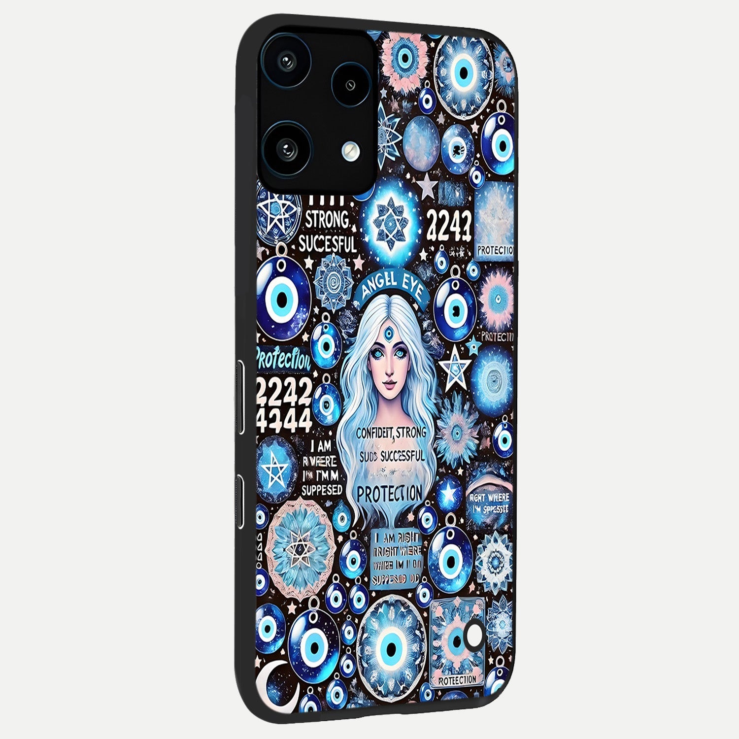  Angel Aura Shield back cover For Nothing Phone 3A Lite slim fit glass case with vibrant aesthetic design