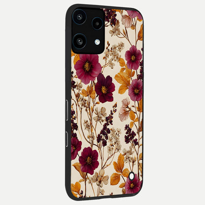  Autumn Wine Bloom back cover For Nothing Phone 3A Lite slim fit glass case with vibrant aesthetic design