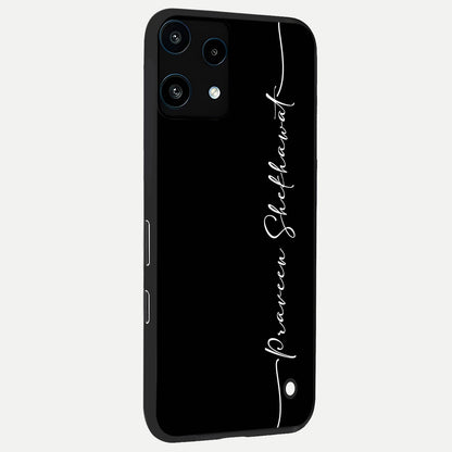  Black Tune Custom Name back cover For Nothing Phone 3A Lite slim fit glass case with vibrant aesthetic design