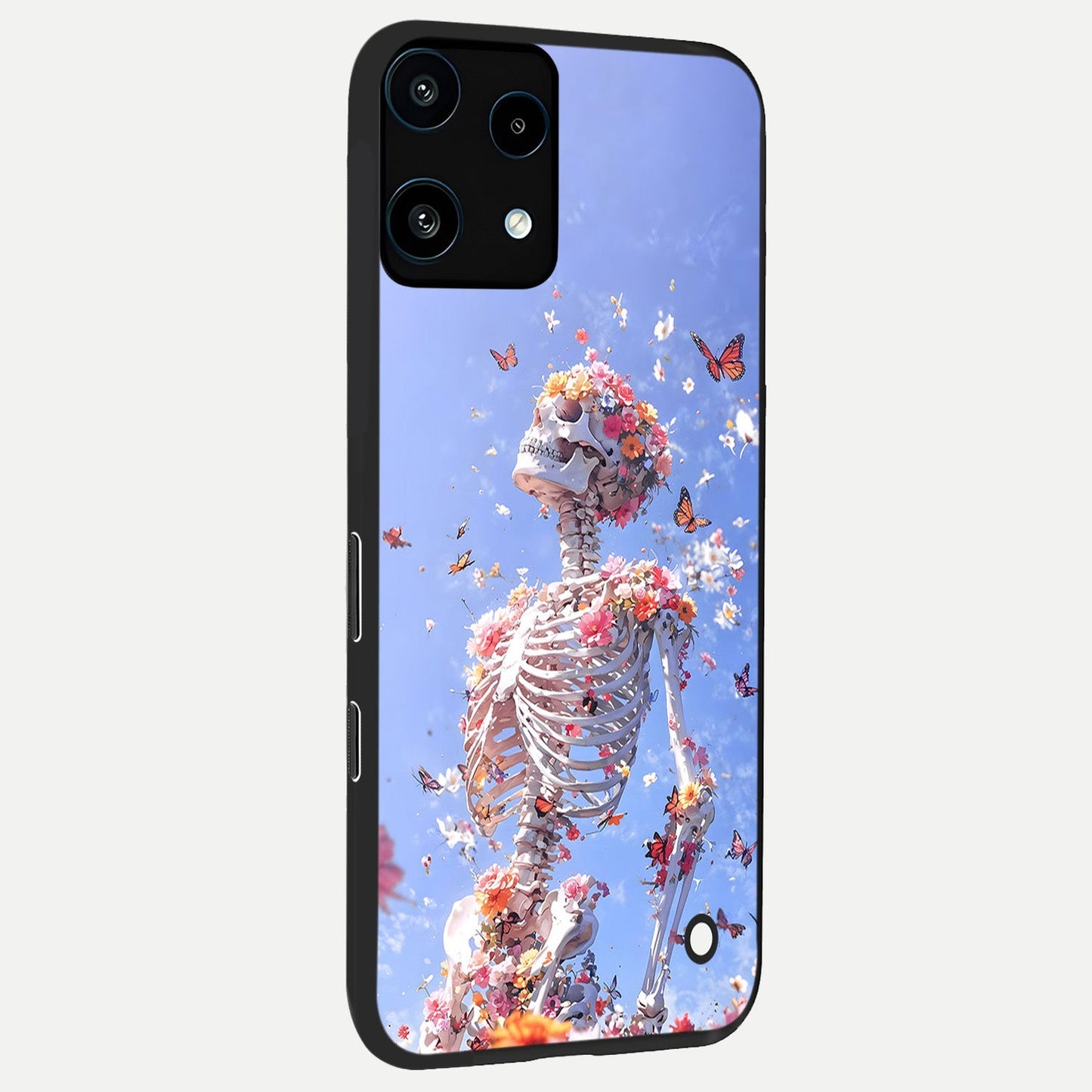  Bloom Beyond Bones back cover For Nothing Phone 3A Lite slim fit glass case with vibrant aesthetic design