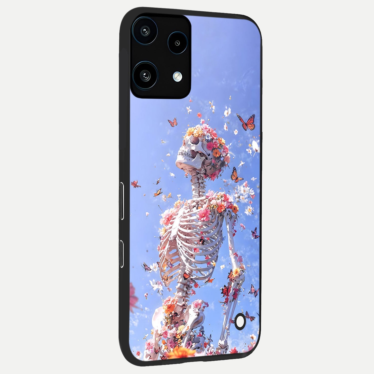 Bloom Beyond Bones back cover For Nothing Phone 3A Lite slim fit glass case with vibrant aesthetic design
